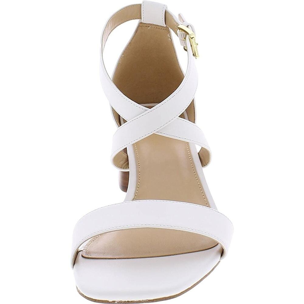 Women's Shoes Michael Kors Diane Mid Block Heel Sandals Optic White Size 7.5 M - Picture 6 of 6